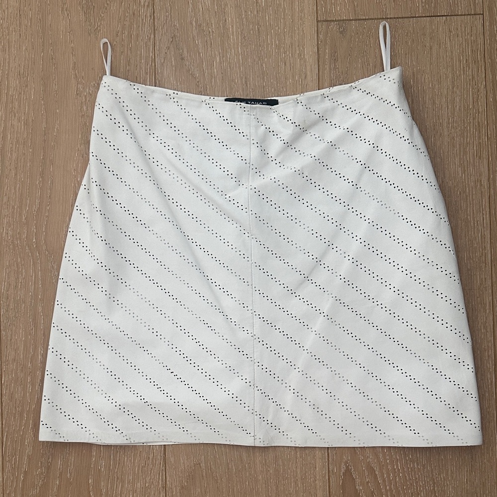 Elegant White Eyelet Skirt